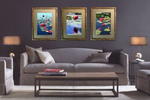 WaterLilies in Bamboo frames